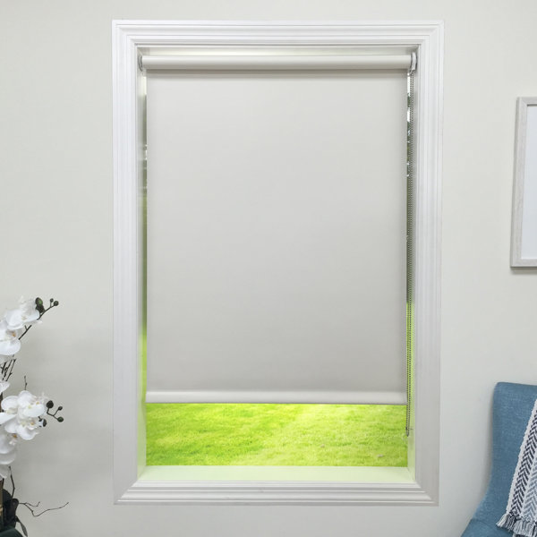 Harbor Shades Oyster Blackout Roller Shade & Reviews Wayfair